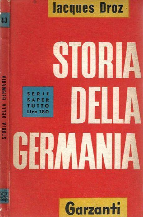 Storia della Germania - Jacques Droz - copertina