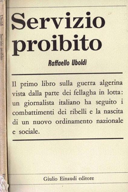 Servizio proibito - Raffaello Uboldi - copertina