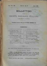 Bollettino della Società Zoologica Italiana serie II Vol. IX Fasc. VII-VIII IX-X 1908