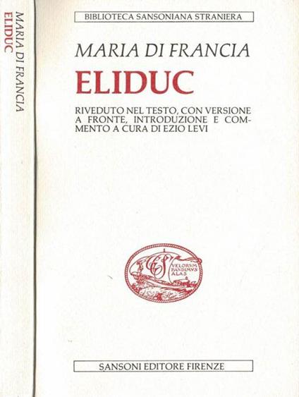 Eliduc - Maria Di Francia - copertina