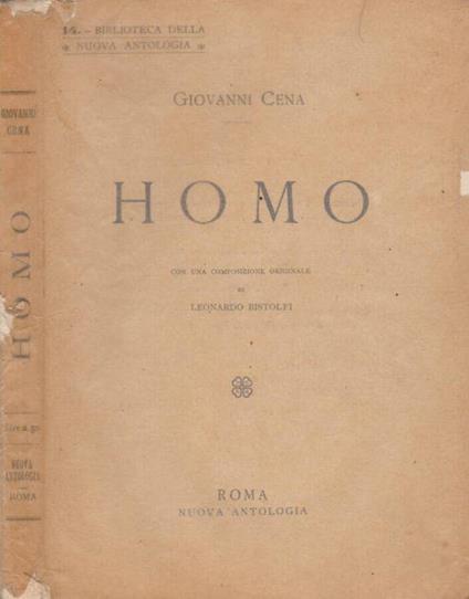 Homo - Giovanni Cena - copertina