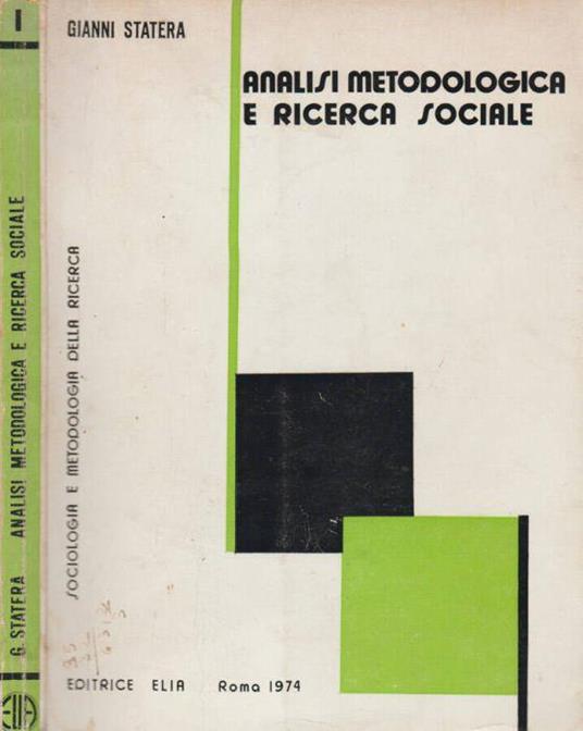 Analisi metodologica e ricerca sociale - Gianni Statera - copertina