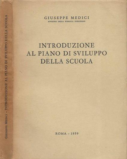 Introduzione al piano di sviluppo della scuola - Giuseppe Medici - copertina