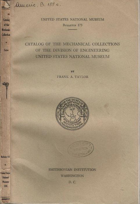 Catalog of the mechanical collections of the division of engineering United States National Museum - copertina