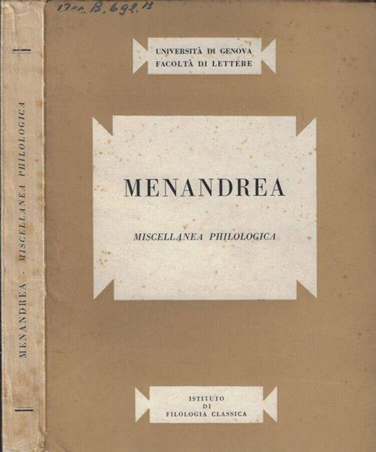 Menandrea - copertina