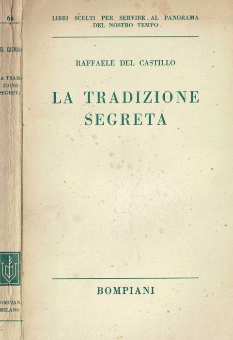 La tradizione segreta - Raffaele Del Castillo - copertina