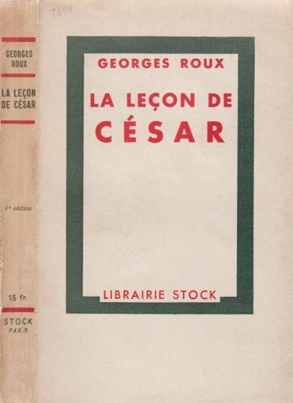 La lecon di Cesar - Georges Roux - copertina