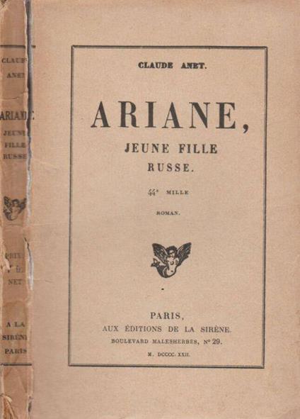 Ariane, jeune fille russe - Claude Anet - copertina