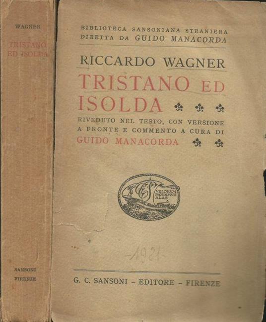 Tristano ed Isolda - Richard Wagner - copertina