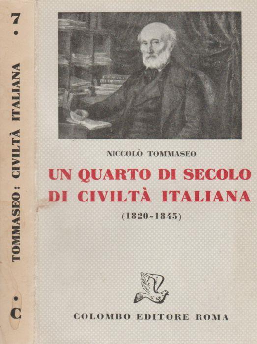 Un quarto di secolo di civiltà italiana - Niccolò Tommaseo - copertina