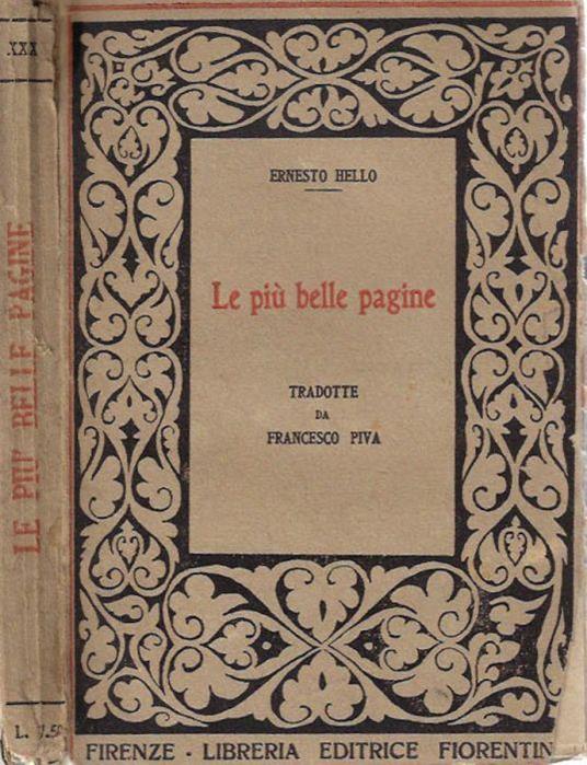 Le più belle pagine - Ernesto Hello - copertina