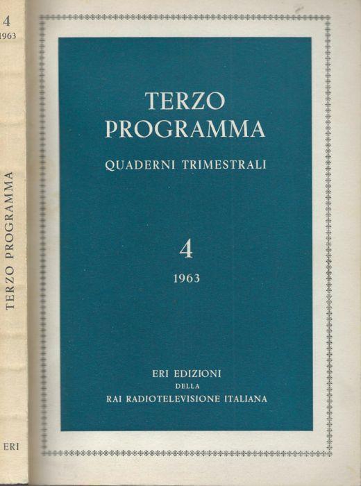 Terzo programma Vol.4 1963 - copertina