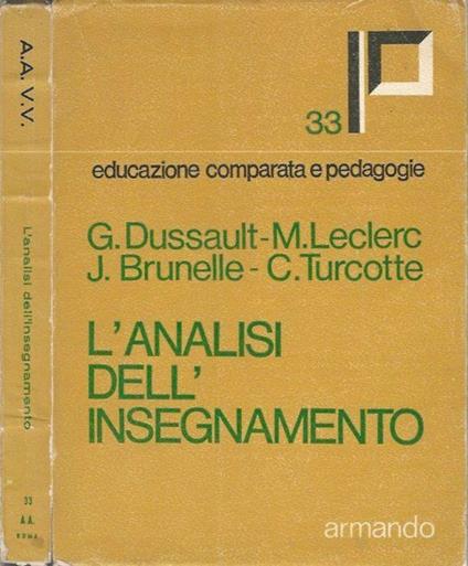 L' analisi dell'insegnamento - copertina