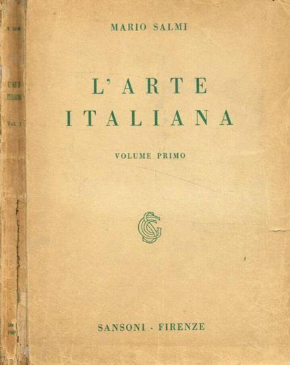 L' arte italiana vol.I - Mario Salmi - copertina