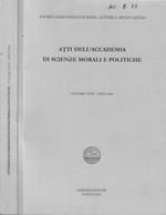 Atti dell'Accademia di scienze morali e politiche volume CXVII 2006