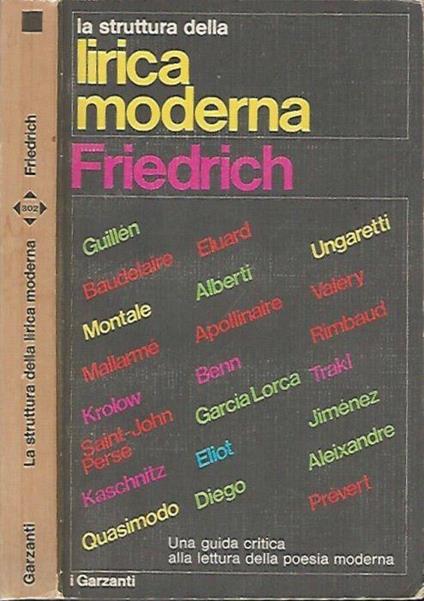 La struttura della lirica moderna - Hugo Friedrich - copertina