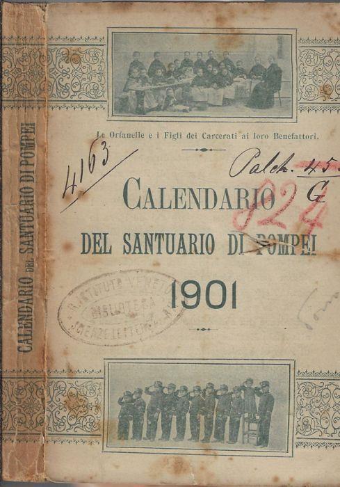 Calendario del Santuario Pontificio di Pompei per l'anno santo del mondo 1901 - copertina