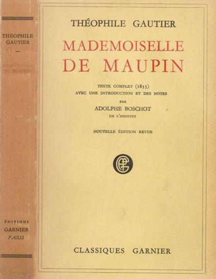 Mademoiselle De Maupin - Théophile Gautier - copertina