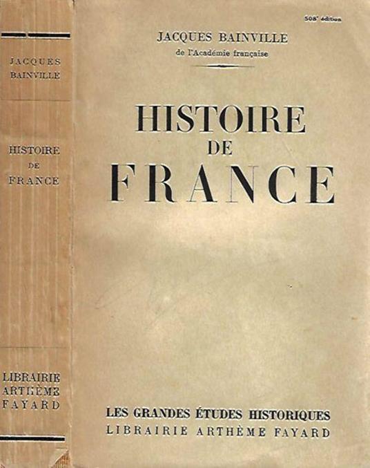 Histoire de France - Jacques Bainville - copertina