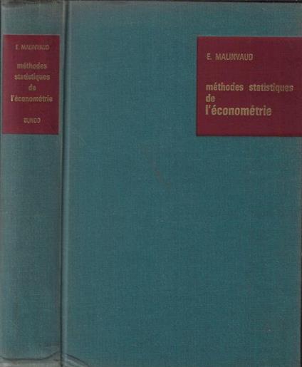 Methodes statistiques de l'économétrie - Edmond Malinvaud - copertina