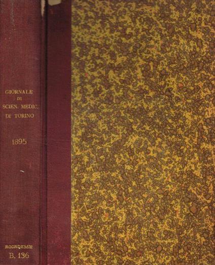 Giornale della R.Accademia di medicina di Torino. Anno LVIII, serie IV, vol.I, 1895 - copertina