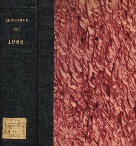 Bergomum. Bollettino della civica biblioteca. Nuova serie anno 1968 - Luigi Pelandi - copertina