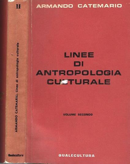 Linee Di Antropologia Culturale - Armando Catemario - copertina