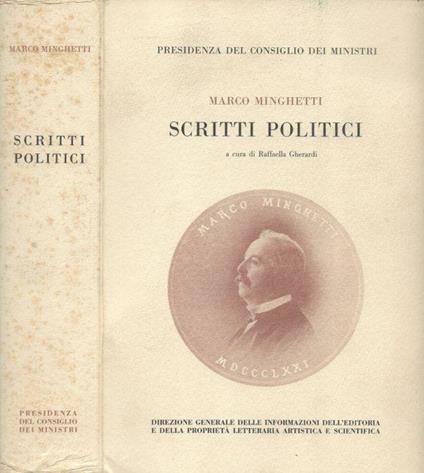 Scritti politici - Marco Minghetti - copertina