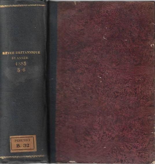 Revue britannique Tome 5°-6° 1885 - copertina