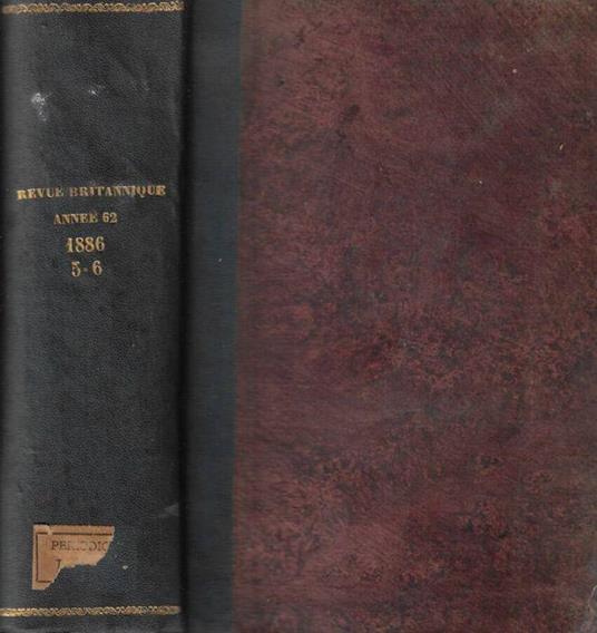 Revue britannique Tome 5°-6° 1886 - copertina