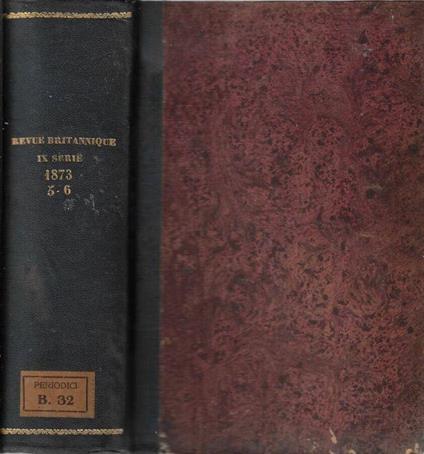 Revue britannique Tome 5°-6° 1873 - copertina