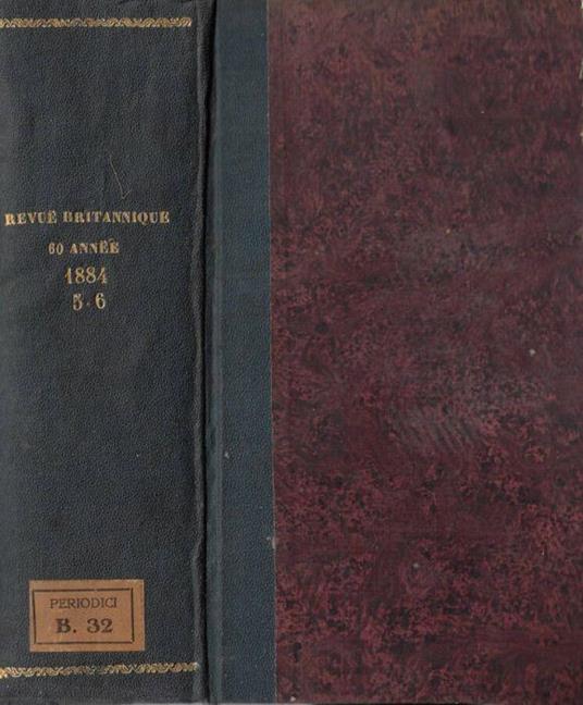 Revue britannique Tome 5°-6° 1884 - copertina