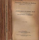 University of California Bulletin III series Vol. XVIII N. 1, 2, 3, 4, 7, 8, 9, 11, 12, 13, 14, 15 1924-1925