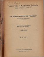 University of California Bulletin III series Vol. XXI N. 11, 12, 13, 14 1928