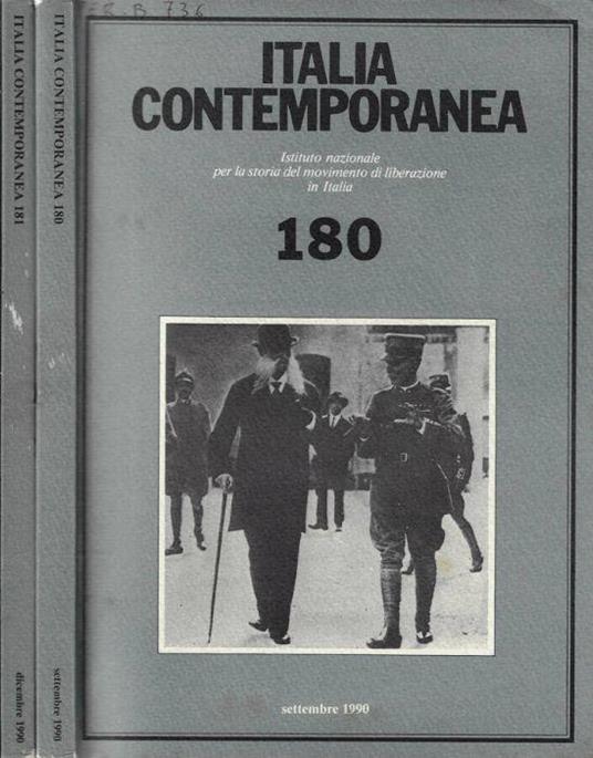 Italia contemporanea anno 1990 N. 180, 181 - Massimo Legnani - copertina