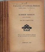 University of California Bulletin III series Vol. XVII N. 8, 9, 10, 11, 12, 13, 14, 15 1924-1925