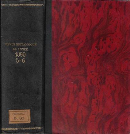 Revue britannique Tome 5°-6° 1890 - copertina