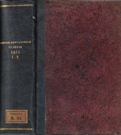 Revue britannique Tome 1°-2° 1871 - copertina