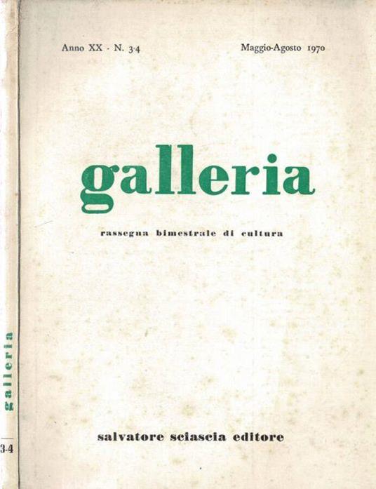 Galleria - 1970. Num. 3/4 - A.a.v.v. - copertina