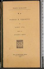 Testi Romanzi n 4. Poesie e versetti