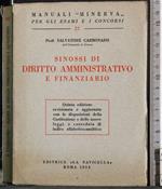 Sinossi di diritto amministrativo e finanziario