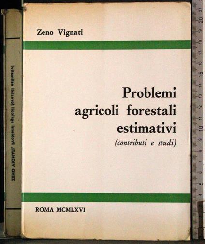 Problemi agricoli forestali estimativi - copertina