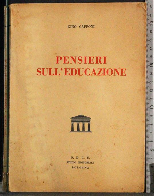 Pensieri sull'educazione - Gino Capponi - copertina