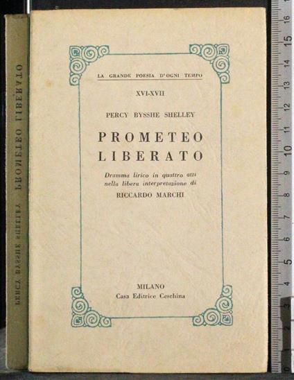 Prometeo liberato - Percy Bysshe Shelley - copertina