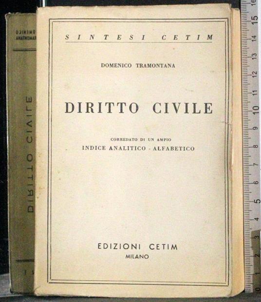 Diritto civile. Indice analitico. Alfabetico - Domenico Tramontana - copertina