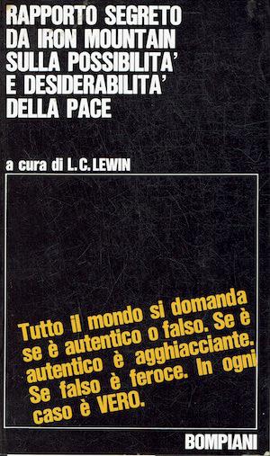 Rapporto segreto da Iron Mountain sulla possibilità e desiderabilità della pace - copertina