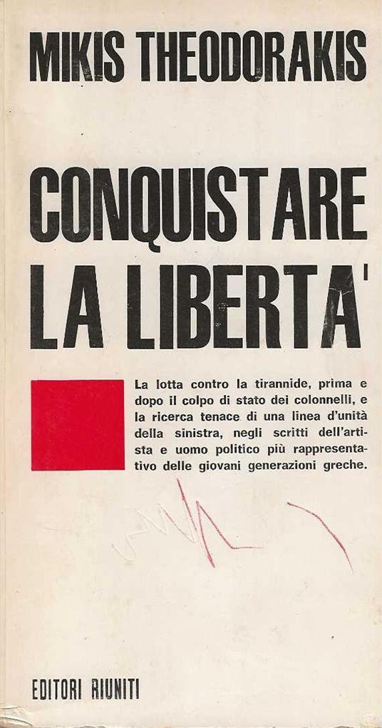 Conquistare la libertà - Mikis Theodorakis - copertina