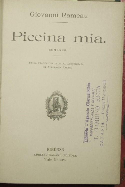 Piccina mia - Giovanni Rama - copertina