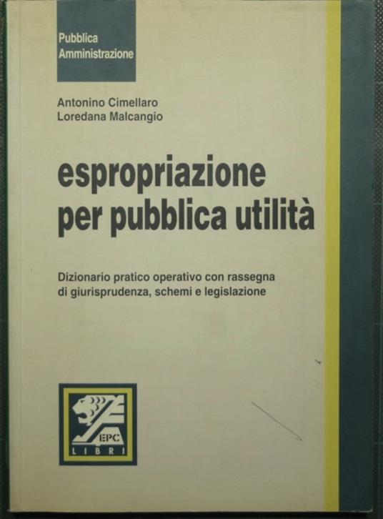 Espropriazione per pubblica utilità - copertina