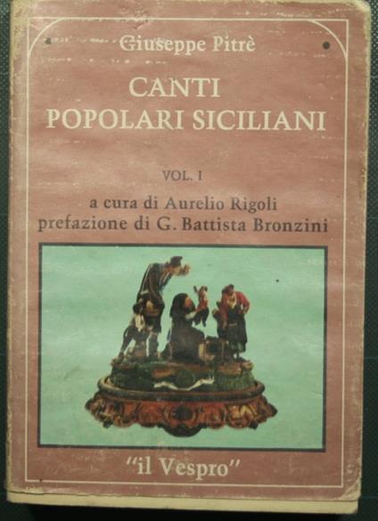 Canti popolari siciliani - Giuseppe Pitrè - copertina